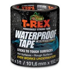 T-REX Waterproof Tape, 3" Core, 4" x 5 ft, Black (285987)