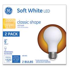 GE Classic LED Soft White Non-Dim A21, 13 W, 2/Pack (31185)