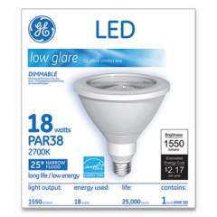 GE LED PAR38 Dimmable 25 Dg Soft White Flood Light Bulb, 18 W (92950)