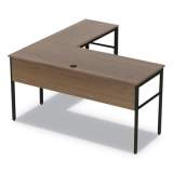 Linea Italia Urban Series L- Shaped Desk, 59" x 59" x 29.5", Natural Walnut (UR602NW)