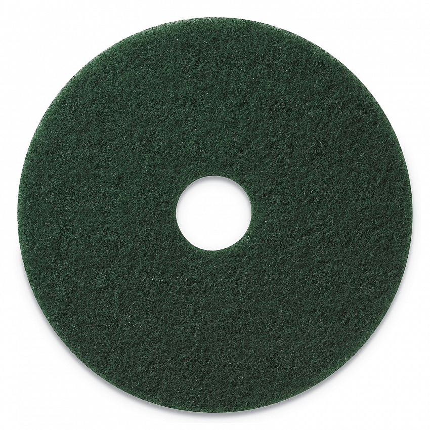 Scrubbing Pads, 17" Diameter, Green, 5/Carton (400317)