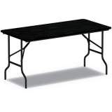 Alera Wood Folding Table, 71.88w x 17.75d x 29.13h, Black (FT727218BK)