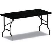 Alera Wood Folding Table, 48w x 23.88d x 29h, Black (FT724824BK)