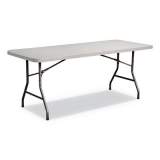 Alera Rectangular Plastic Folding Table, 72w x 29.63d x 29.25h, Gray (PT7230G)