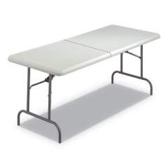 Iceberg IndestrucTable Classic Bi-Folding Table, 1,200 lb Capacity, 30 x 72 x 29, Platinum (65463)
