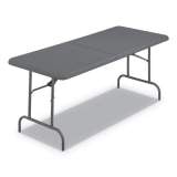 Iceberg IndestrucTable Classic Bi-Folding Table, 1,200 lb Capacity, 30 x 72 x 29, Charcoal (65467)