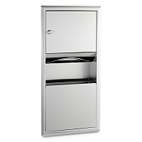 ClassicSeries Recessed Paper Towel Dispenser/Waste Receptacle, 14 x 3.94 x 28, Stainless Steel (369)