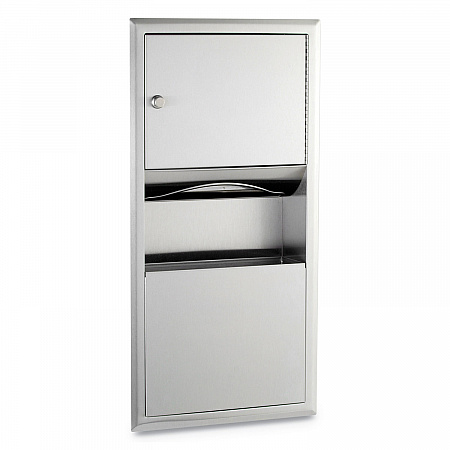 ClassicSeries Recessed Paper Towel Dispenser/Waste Receptacle, 14 x 3.94 x 28, Stainless Steel (369)