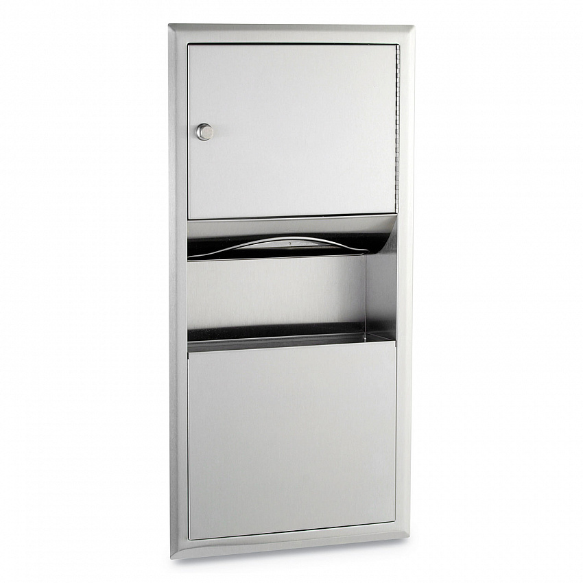 ClassicSeries Recessed Paper Towel Dispenser/Waste Receptacle, 14 x 3.94 x 28, Stainless Steel (369)