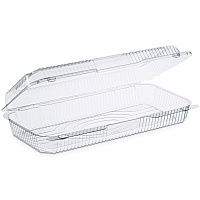 StayLock Clear Hinged Lid Containers, 50.2 oz, 6.8 x 13.4 x 2.6, Plastic, 200/Carton (C90UT1)