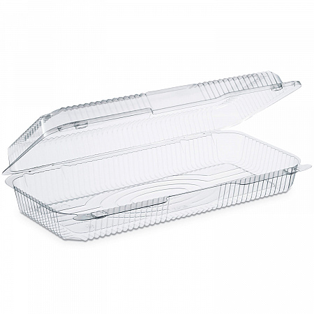 StayLock Clear Hinged Lid Containers, 50.2 oz, 6.8 x 13.4 x 2.6, Plastic, 200/Carton (C90UT1)