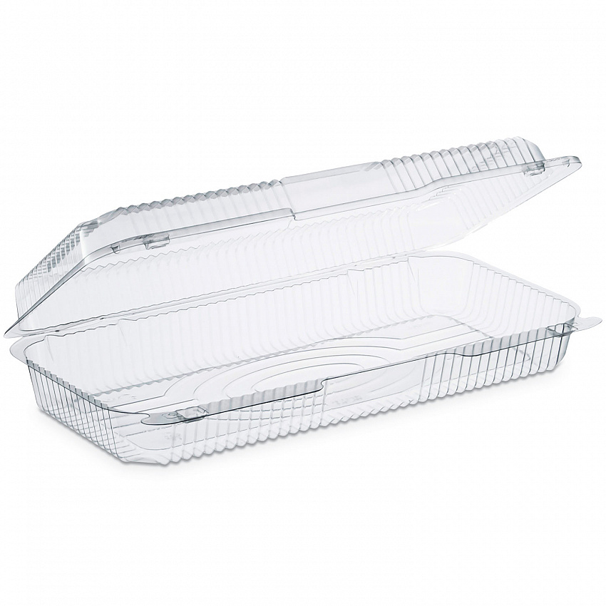 StayLock Clear Hinged Lid Containers, 50.2 oz, 6.8 x 13.4 x 2.6, Plastic, 200/Carton (C90UT1)