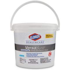 Clorox Healthcare VersaSure Cleaner Disinfectant Wipes, 1-Ply, 12" x 12", White, 110 Towels/Bucket (31759EA)