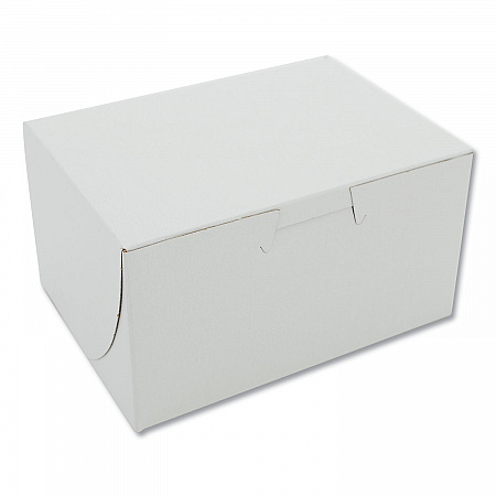 White One-Piece Non-Window Bakery Boxes, 4 x 2 x 5.5, White, Paper, 250/Carton (0900)