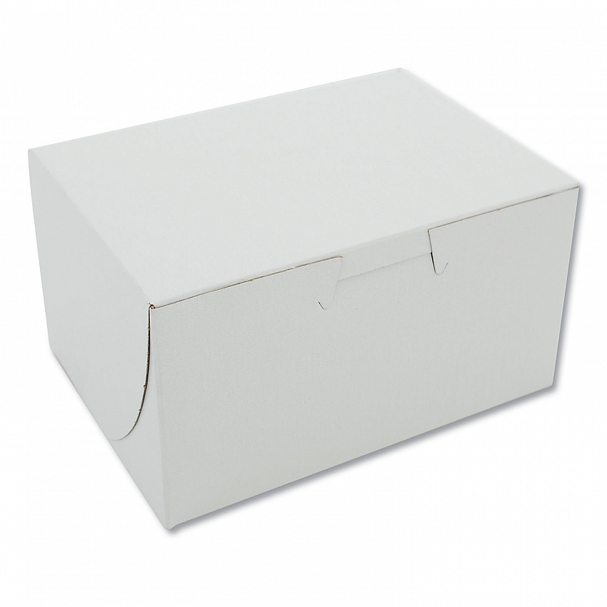White One-Piece Non-Window Bakery Boxes, 4 x 2 x 5.5, White, Paper, 250/Carton (0900)