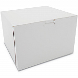 White One-Piece Non-Window Bakery Boxes, 9 x 9 x 6, White, Paper, 100/Carton (0966)