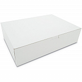 White One-Piece Non-Window Bakery Boxes, 12 x 9 x 3, White, Paper, 200/Carton (0983)