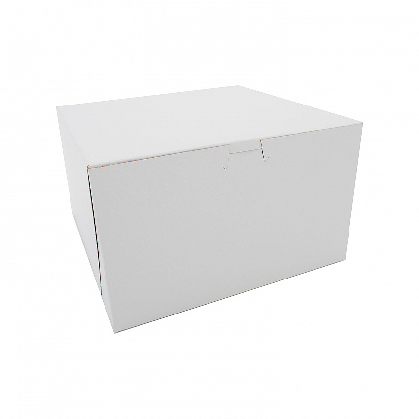 White One-Piece Non-Window Bakery Boxes, 10 x 10 x 6, White, Paper, 100/Carton (0979)