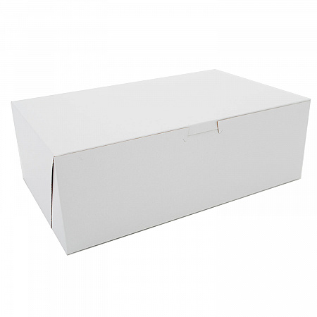 White One-Piece Non-Window Bakery Boxes, 10.75 x 6.75 x 3.63, White, Paper, 250/Carton (1015)