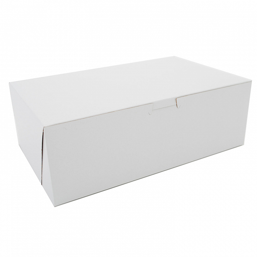 White One-Piece Non-Window Bakery Boxes, 10.75 x 6.75 x 3.63, White, Paper, 250/Carton (1015)