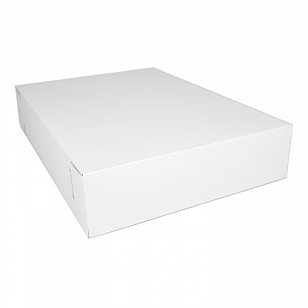 White One-Piece Non-Window Bakery Boxes, 18 x 13 x 3.5, White, Paper, 50/Carton (1019)