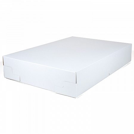 White One-Piece Non-Window Bakery Boxes, 25 x 17 x 4.5, White, Paper, 25/Carton (1060)