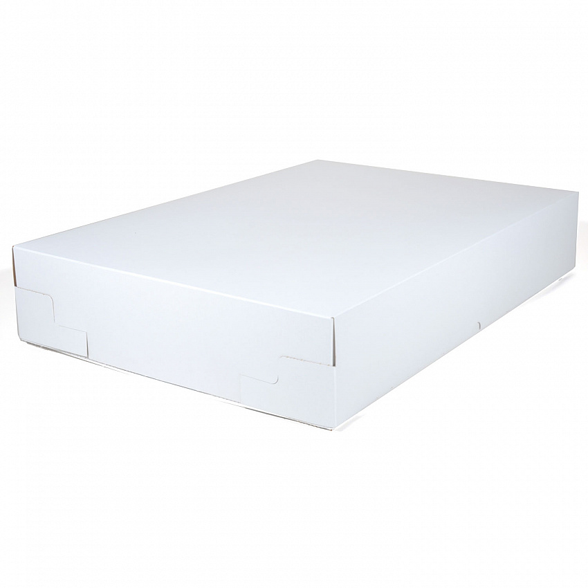 White One-Piece Non-Window Bakery Boxes, 25 x 17 x 4.5, White, Paper, 25/Carton (1060)