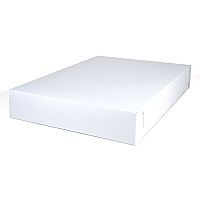 White Two-Piece Non-Window Bakery Boxes, 26 x 18.5 x 4, White, Paper, 25/Carton (1095)