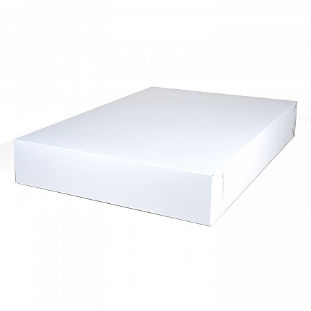 White Two-Piece Non-Window Bakery Boxes, 26 x 18.5 x 4, White, Paper, 25/Carton (1095)