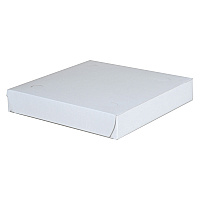 Clay-Coated Paperboard Pizza Boxes, 9 x 9 x 1.5, White, Paper, 100/Carton (1405)