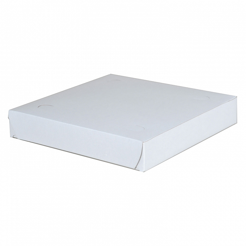 Clay-Coated Paperboard Pizza Boxes, 9 x 9 x 1.5, White, Paper, 100/Carton (1405)