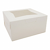 White Window Bakery Boxes with Tuck-in Lid, 10 x 10 x 5, White, Paper, 150/Carton (23053)
