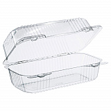 StayLock Clear Hinged Lid Containers, 4.5 x 8.5 x 3.6, Clear, Plastic, 250/Carton (C19UT1)
