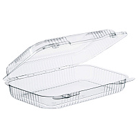 StayLock Clear Hinged Lid Containers, 9.4 x 6.8 x 2.1, Clear, Plastic, 250/Carton (C30UT1)