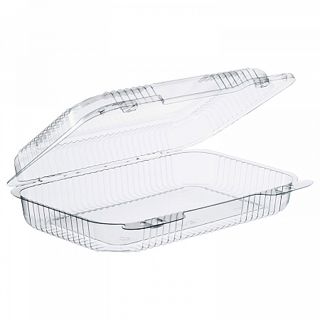 StayLock Clear Hinged Lid Containers, 9.4 x 6.8 x 2.1, Clear, Plastic, 250/Carton (C30UT1)