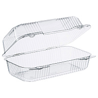 StayLock Clear Hinged Lid Containers, 5.4 x 9 x 3.5, Clear, Plastic, 250/Carton (C35UT1)
