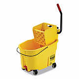 WaveBrake 2.0 Bucket/Wringer Combos, Side-Press, 44 qt, Plastic, Yellow (FG618688YEL)