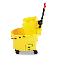 WaveBrake 2.0 Bucket/Wringer Combos, Side-Press, 26 qt, Plastic, Yellow (FG748000YEL)