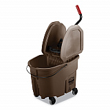 WaveBrake 2.0 Bucket/Wringer Combos, Down-Press, 35 qt, Plastic, Brown (FG757788BRN)
