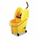 WaveBrake 2.0 Bucket/Wringer Combos, Down-Press, 35 qt, Plastic, Yellow (FG757788YEL)