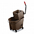 WaveBrake 2.0 Bucket/Wringer Combos, Side-Press, 35 qt, Plastic, Brown (FG758088BRN)
