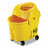 WaveBrake Institution Bucket and Wringer Combos, Down-Press, 35 qt, Yellow (FG759088YEL)