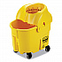 WaveBrake Institution Bucket and Wringer Combos, Down-Press, 35 qt, Yellow (FG759088YEL)