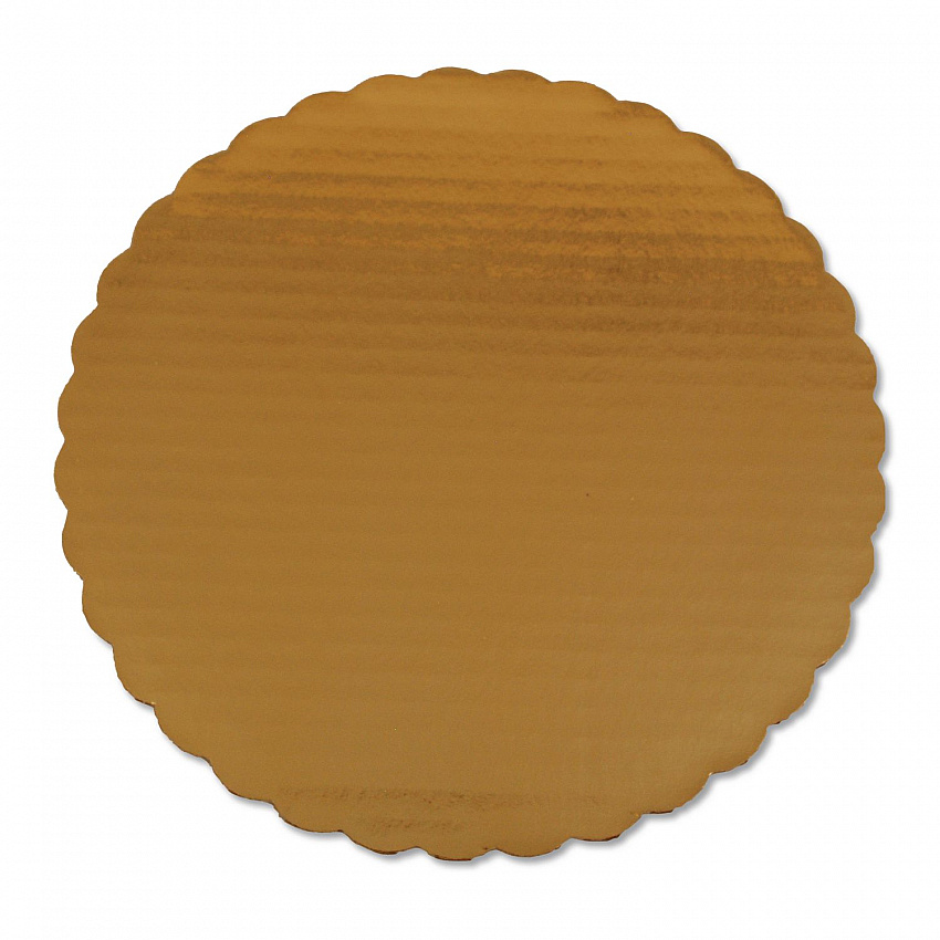 Gold Cake Circles, Single Wall Construction, 10" Diameter, Gold, Paper, 200/Carton (1615)