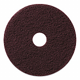 Stripping Pads, 17" Diameter, Burgundy, 5/Carton (430517)