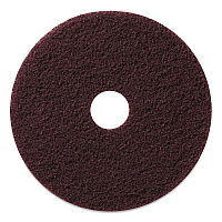 Stripping Pads, 17" Diameter, Burgundy, 5/Carton (430517)