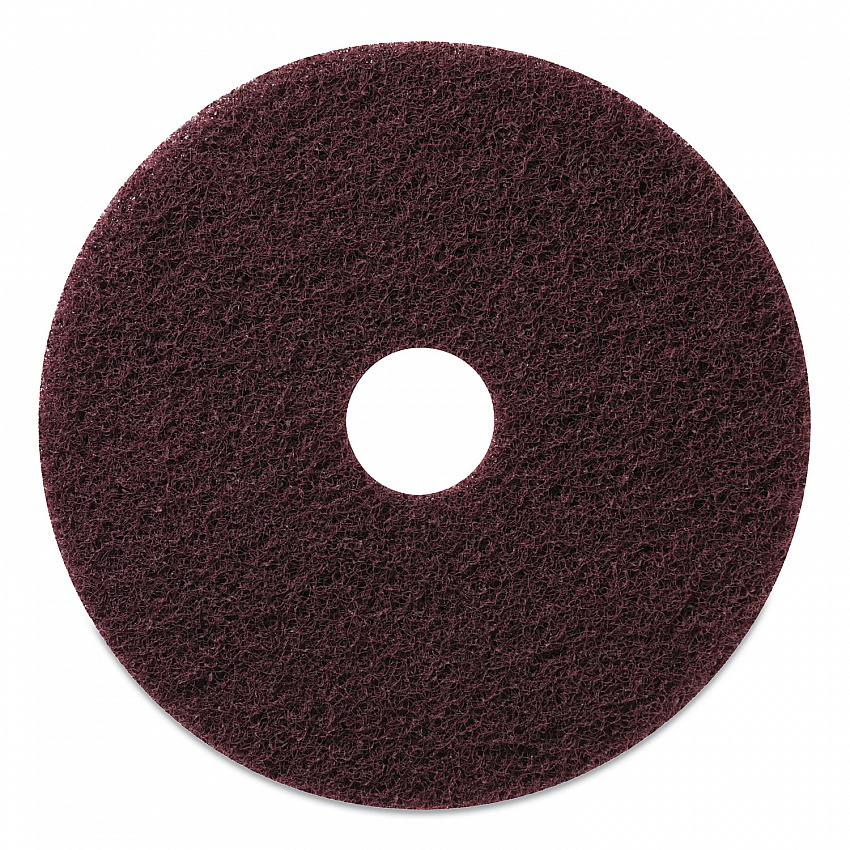 Stripping Pads, 17" Diameter, Burgundy, 5/Carton (430517)