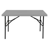 AbilityOne 7110016716418, SKILCRAFT Blow Molded Folding Tables, Rectangular, 30 x 96 x 29, Charcoal