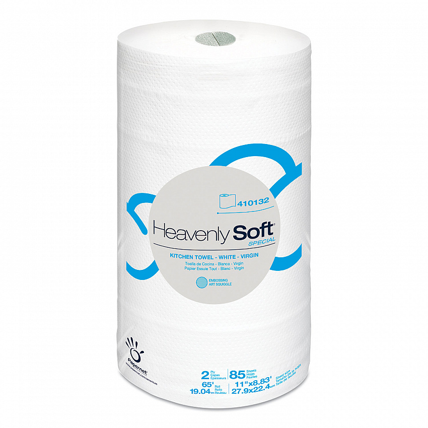 Heavenly Soft Special Kitchen Paper Towels, 2-Ply, 11 x 8.8, White, 85/Roll, 30 Rolls/Carton (410132)