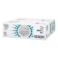 DissolveTech Paper Towel, 1-Ply, 7.8" x 800 ft, White, 6 Rolls/Case (410333)